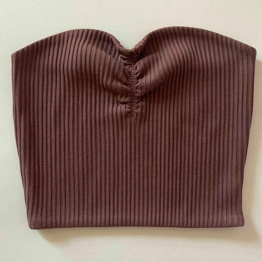 Wilfred ribbed sweetheart tube top, XXS